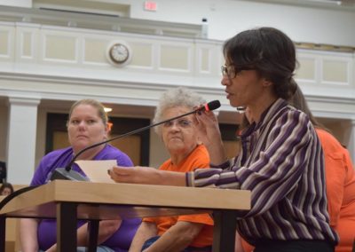 Maria Fortes, Christine LaVault testifying
